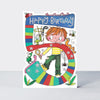 Star Jumps - Age 5 boy & bugs  - Birthday Card