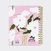 200-Page Lined Wirebound Notebook -  Floral Planner With Lists
