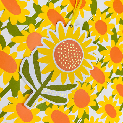Pack of 4 Gift Tags - Sunflower