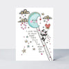 TLC - I love you moon & back/Panda & moon - Greetings Card