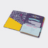 Inside pages of travel planner showing personal details and emergency contacts page