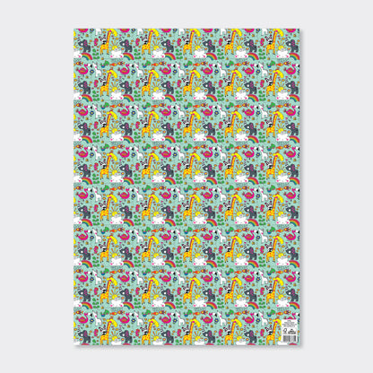 Gift Wrap Sheet  - Love Our Planet - Animals