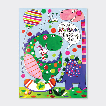 Letter Writing Set Wallet - Rawr-some Dinosaurs