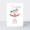 Almond - Granddaughter/Rocking Horse Christmas Card