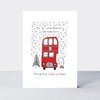 Almond - Grandson/Hedgehog Big Red Bus Christmas Card
