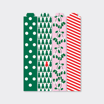 Paper Chain Kit - Christmas Trees, Mistletoe and Spots &amp; Stripes