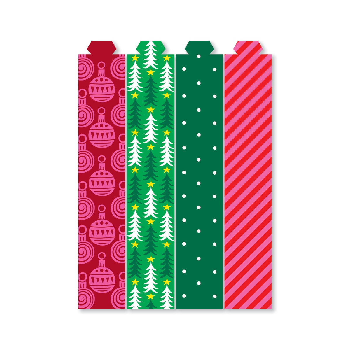 Christmas Paper Chain Kit - Trees &amp; Baubles