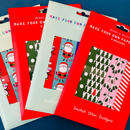 Paper Chain Kit - Christmas Trees, Mistletoe and Spots &amp; Stripes