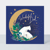 Cosy Christmas - Wonderful Dad/Polar Bears In Moon - Greetings Card