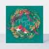 Cosy Christmas - Mum & Dad/Robins On A Wreath - Greetings Card