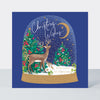 Cosy Christmas - Christmas Wishes/Reindeer In A Snow Globe - Greetings Card