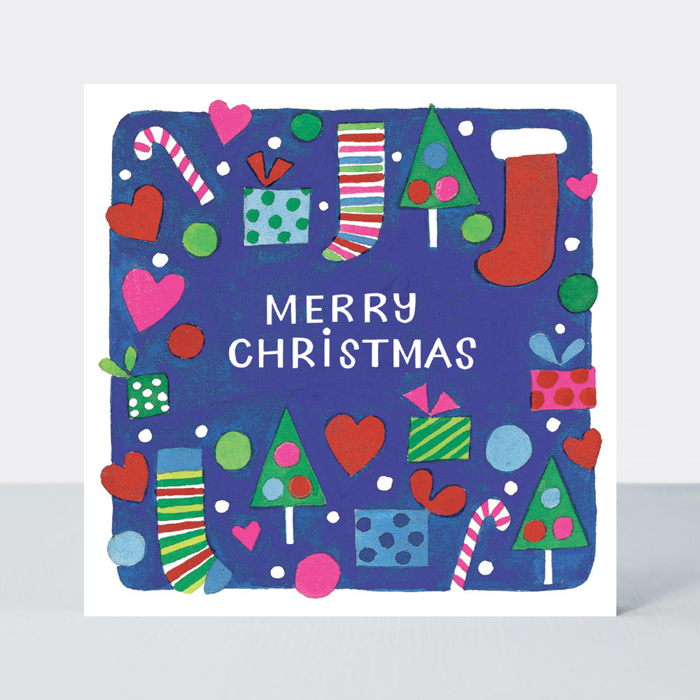 Christmas Cube - Trees &amp; Stockings - Box of 20 Cards