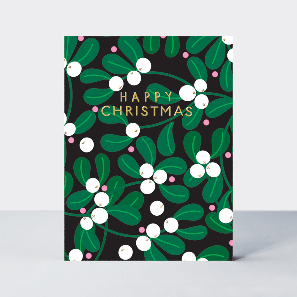 Christmas Notecards - Mistletoe Design - Pack of 10 with Envelopes