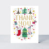 Christmas Thank You Notecards - Tree & Stockings - Pack of 10 with Envelopes