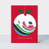 Joy - Christmas Wishes/Stripy Figgy Pudding Christmas Card