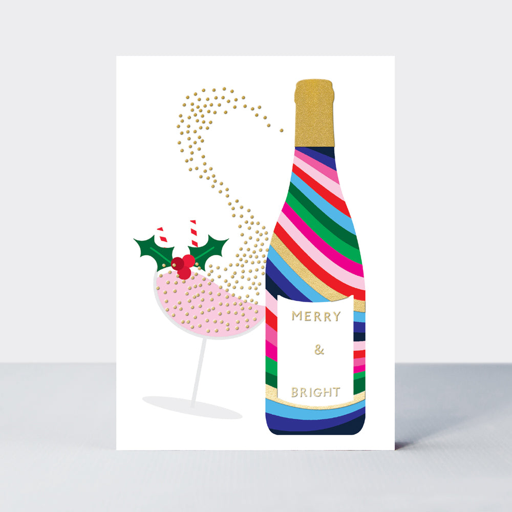Joy - Merry &amp; Bright/Christmas Tipple Christmas Card