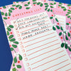 List Pad - Christmas List - Mistletoe Design