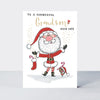 Sugar Plum - Wonderful Grandson/Santa - Greetings Card