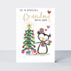 Sugar Plum - Special Grandma/Penguin & Tree - Greetings Card