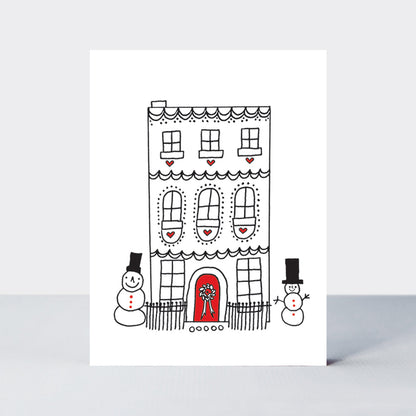 Mini Christmas Card Box - Contemporary Red &amp; White Festive Designs - Set of 20
