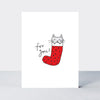 Mini Christmas Card Box - Contemporary Red & White Festive Designs - Set of 20