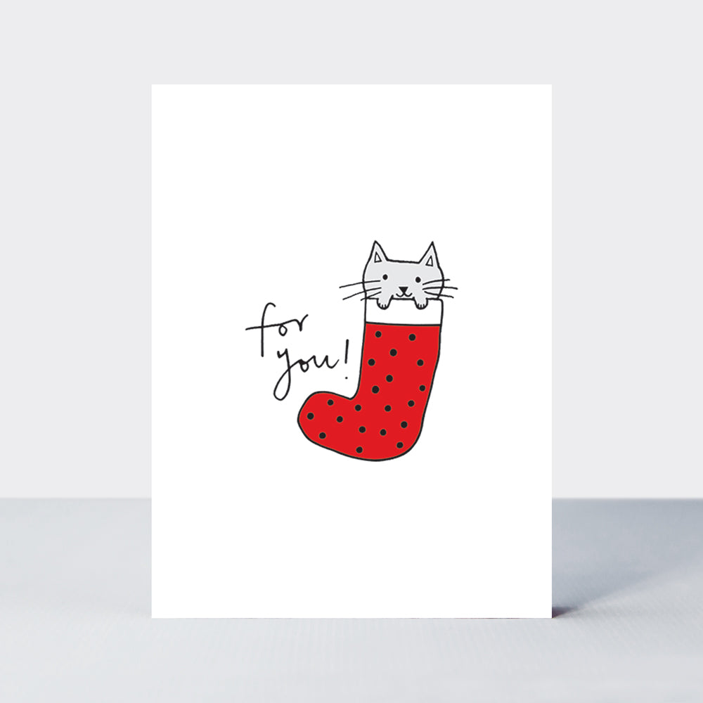 Mini Christmas Card Box - Contemporary Red &amp; White Festive Designs - Set of 20