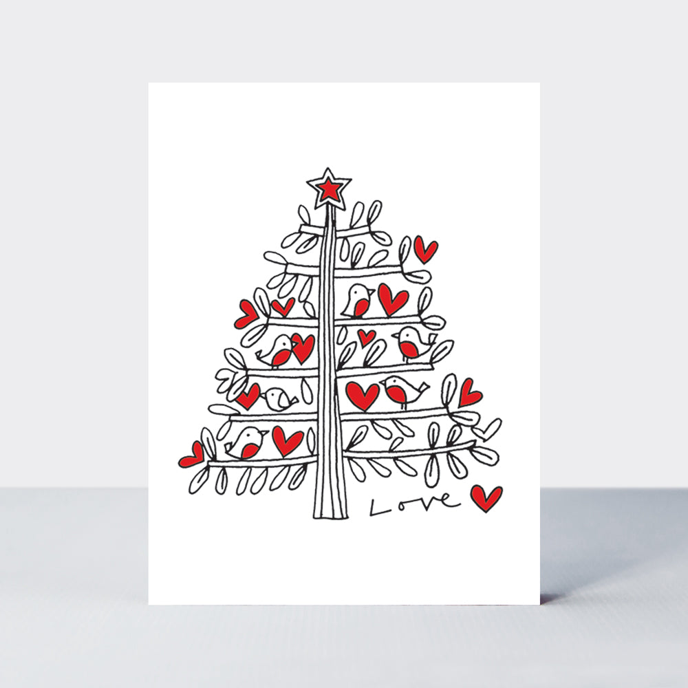 Mini Christmas Card Box - Contemporary Red &amp; White Festive Designs - Set of 20