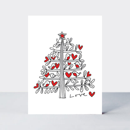 Mini Christmas Card Box - Contemporary Red &amp; White Festive Designs - Set of 20