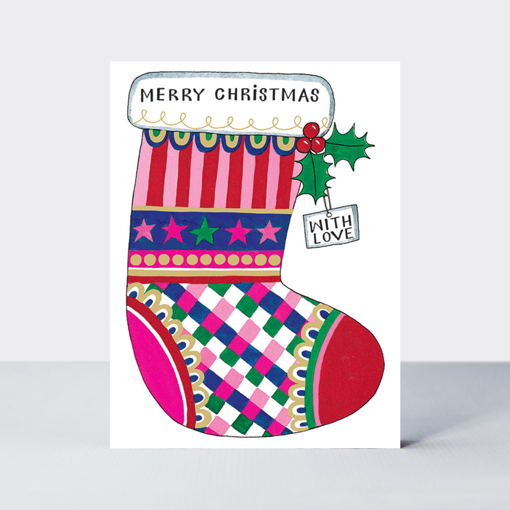 Rectangular Christmas Card Box - Santa &amp; Friends - Box of 20 Cards