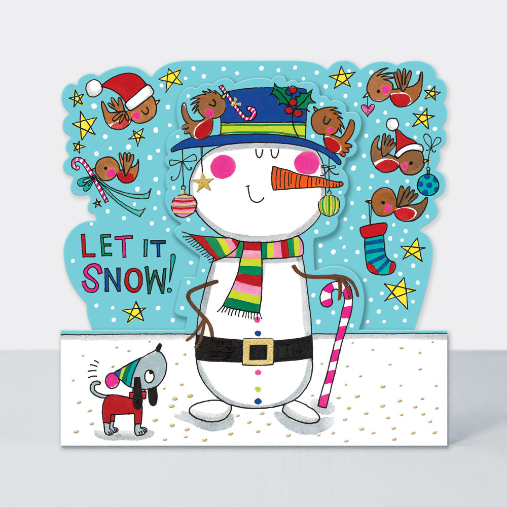 Christmas Card Side by Side - Let It Snow! Snowman