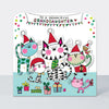Christmas Card Side by Side - Wonderful Granddaughter/Cats