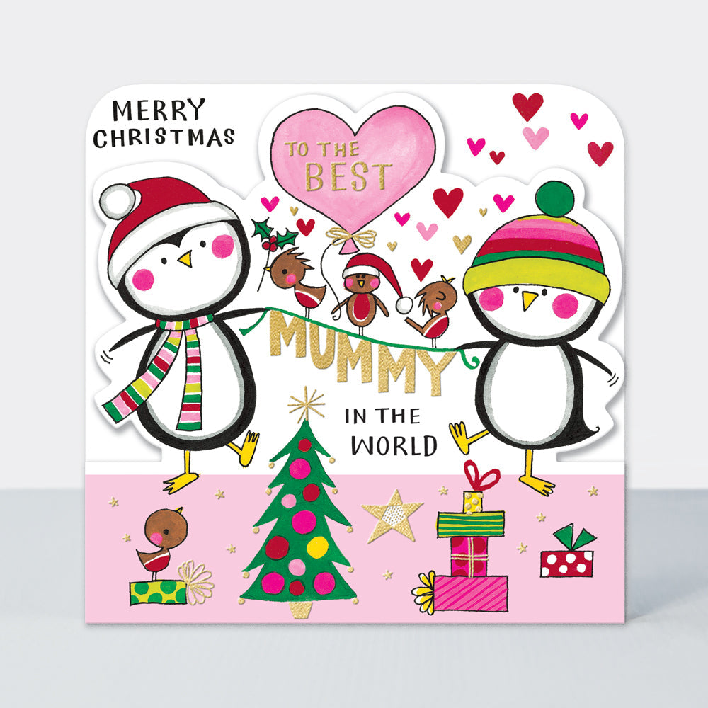Christmas Card Side by Side - Best Mummy/Penguins