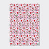 Christmas Gift Wrap Sheet - Santa & Reindeer - Pink & Red
