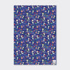 Christmas Gift Wrap Sheet - Penguins on Blue