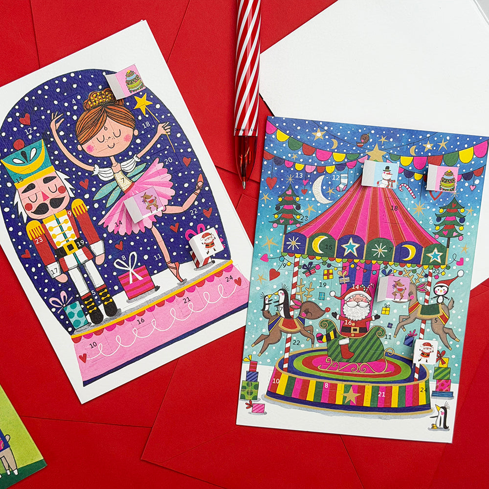 Advent Calendar Card - Nutcracker/Snow Globe