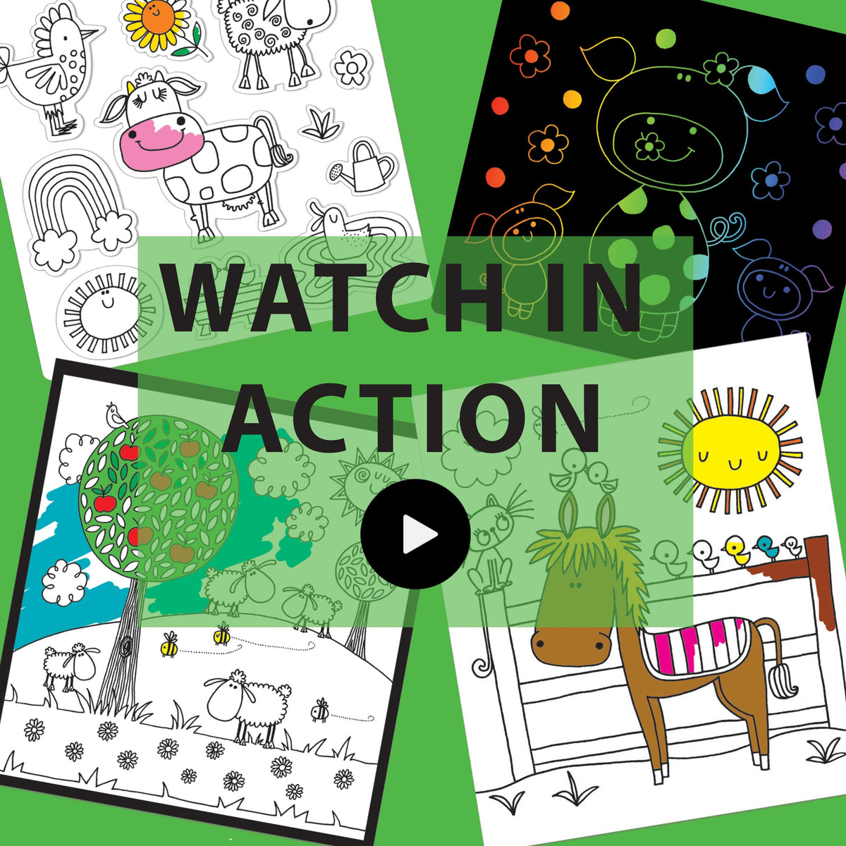Activity Book with Scratch Art &amp; Stickers - On The Farm