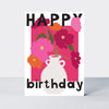 Belle - Happy Birthday Pink Poppies  - Birthday Card