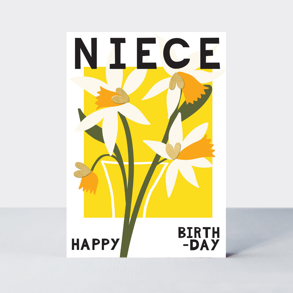 Belle - Niece Birthday Yellow Daffodils  - Birthday Card
