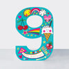Cookie Cutters - Age 9 Ice Cream & Cherries  - Birthday Card