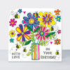 Side by Side - With Love On Your Birthday Flowers  - Birthday Card