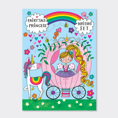 Writing Set blue and pink Fairy Tale Princess with envelopes and stickers